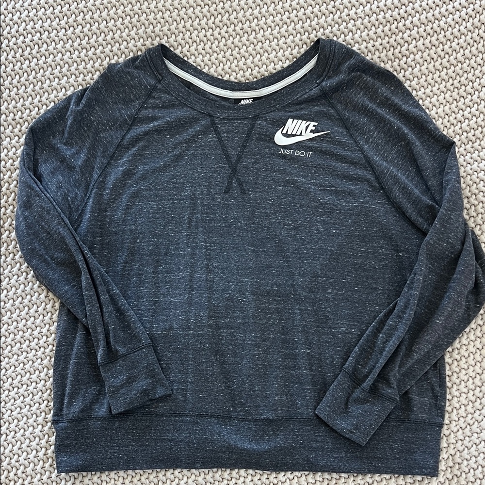 Nike Charcoal Gray Long Sleeve Top